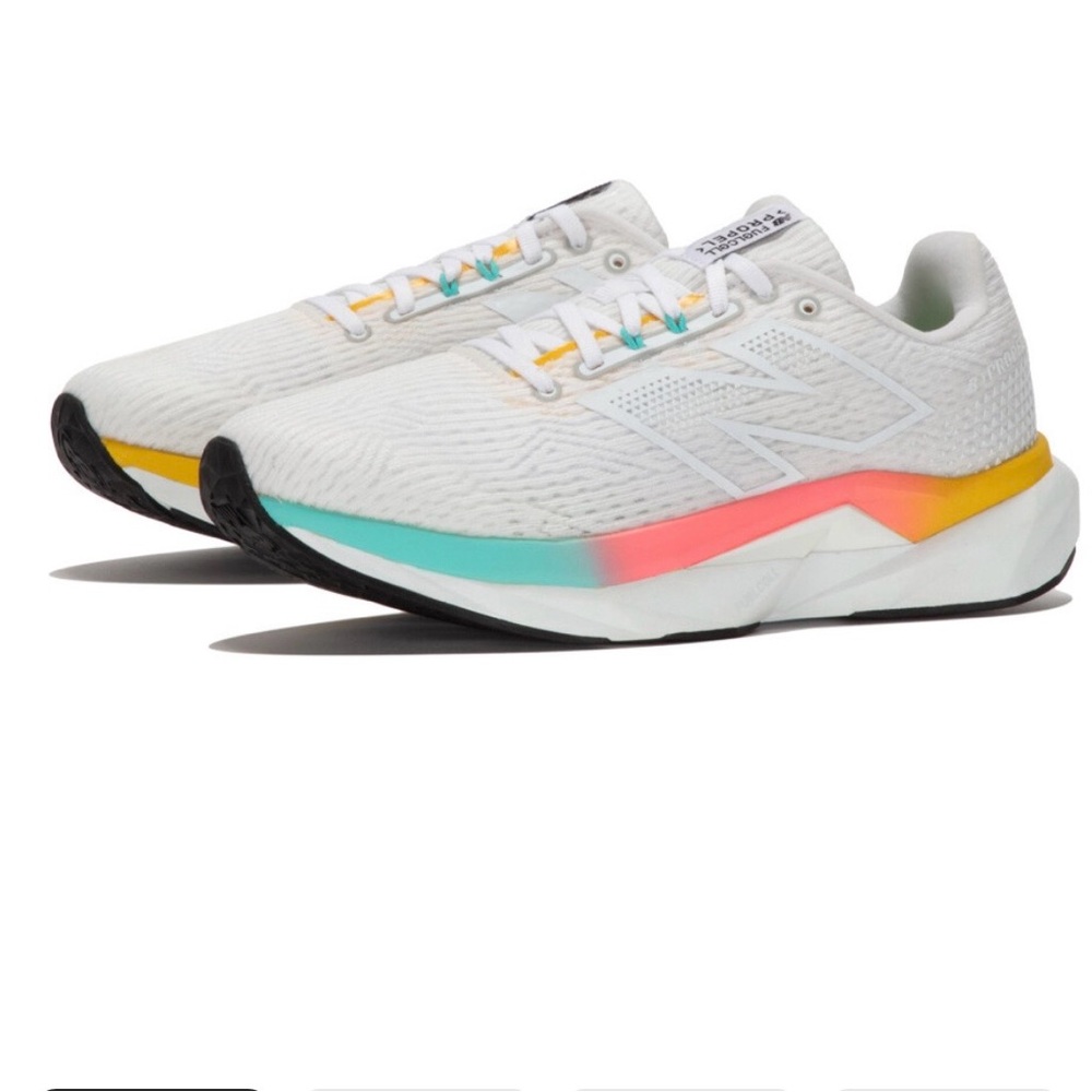New Balance Fuelcell Propel V5 White & Multicolor Womens Running Shoes